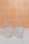 Sienna Ribbed Glass Cups