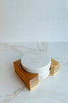 Wooden Round Coaster Set