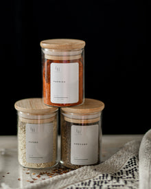  Bamboo Spice Jars