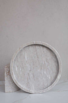  Beige Marble Round Tray