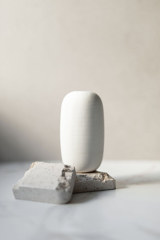 Mini Cylinder Ceramic Textured Vase